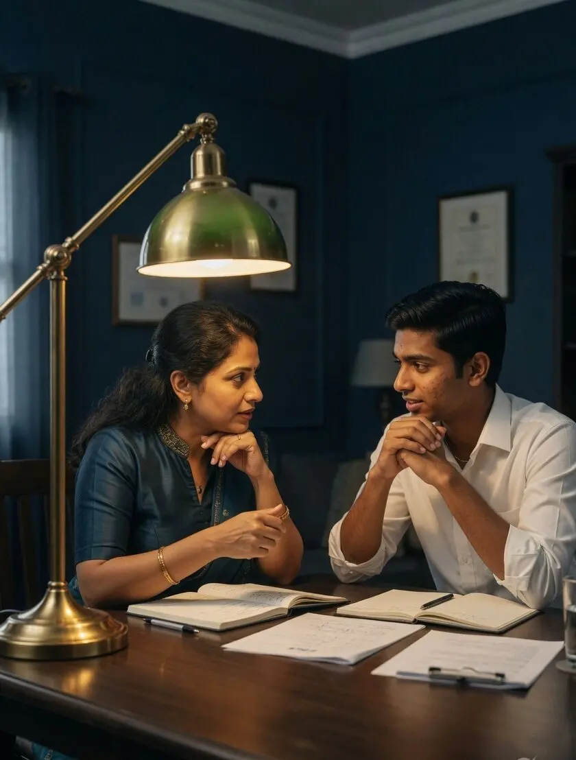 A mentor guiding a learner through a one-to-one counselling session